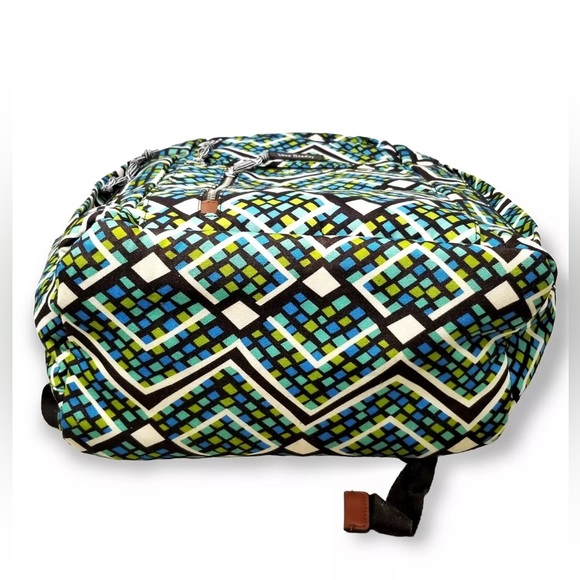 VERA BRADLEY 12176 Geometrical Patterned Backpack Book Bag- Multicolor - Picture 5 of 9